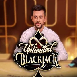 Unlimited Blackjack online game logo by Ezugi on scoredcasinoo.de